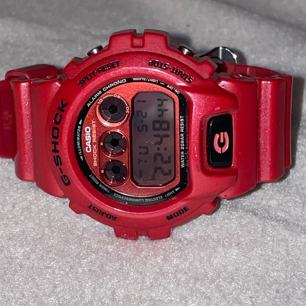 Casio G-Shock Red Digital Men's Watch - Shock Resistant - DW6900